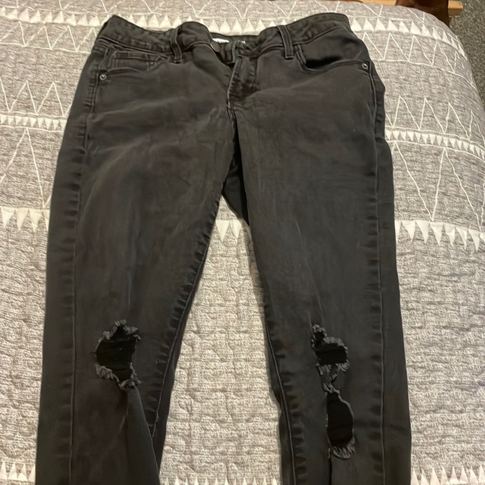 Black ripped jeans, Old Navy, low rise